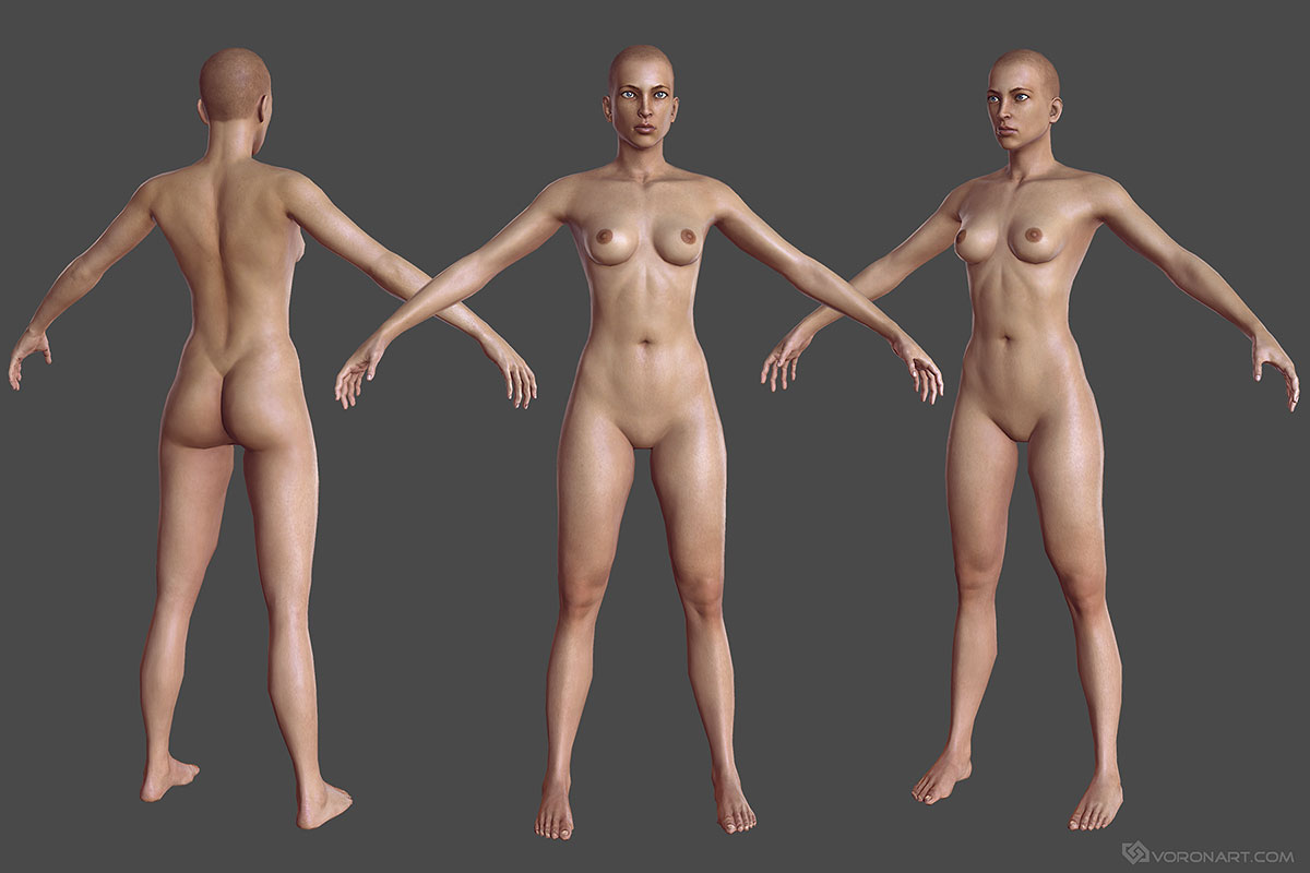 nude woman 3d model