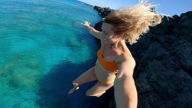 nude cliff jumping