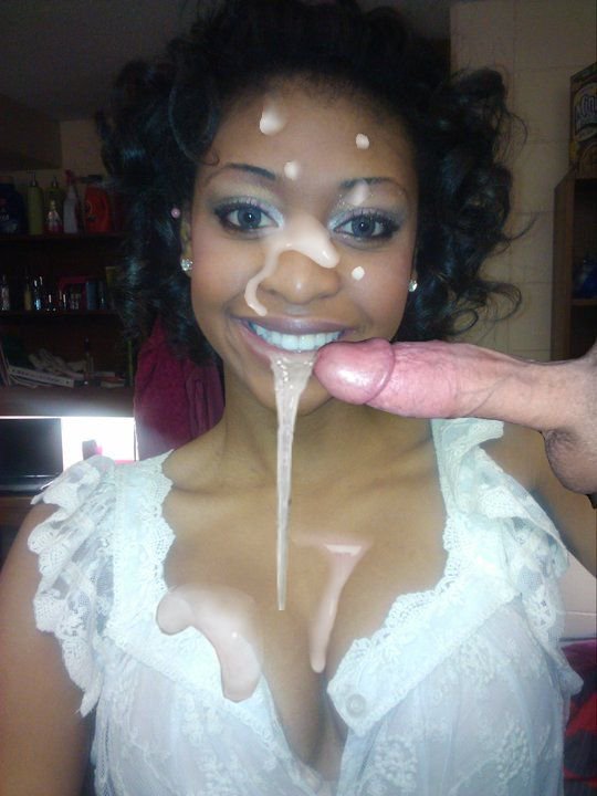 ebony cumface