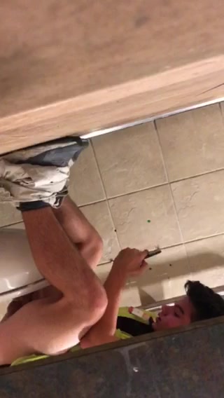 guy caught jacking off