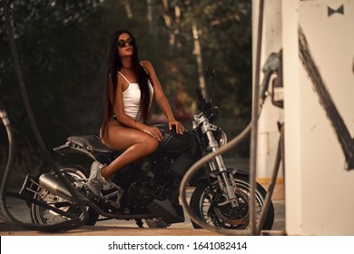 Best of Naked women on motorcycles