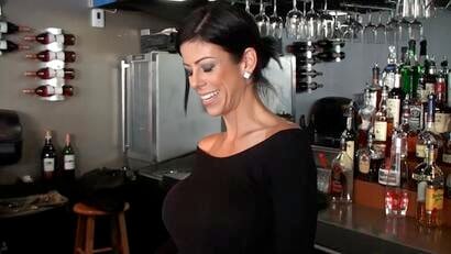 big tits bartender