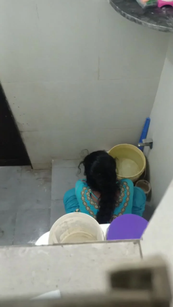 Indian Spy Bathroom hole blowjob