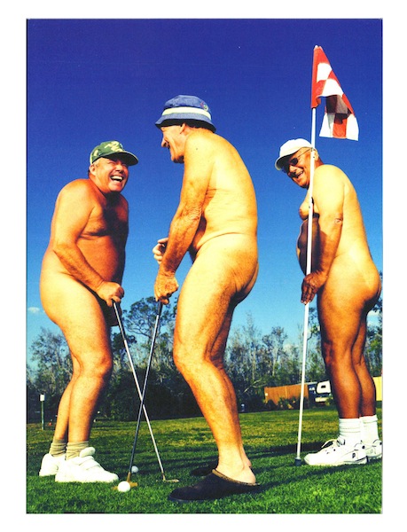 Naked Golfers and gril