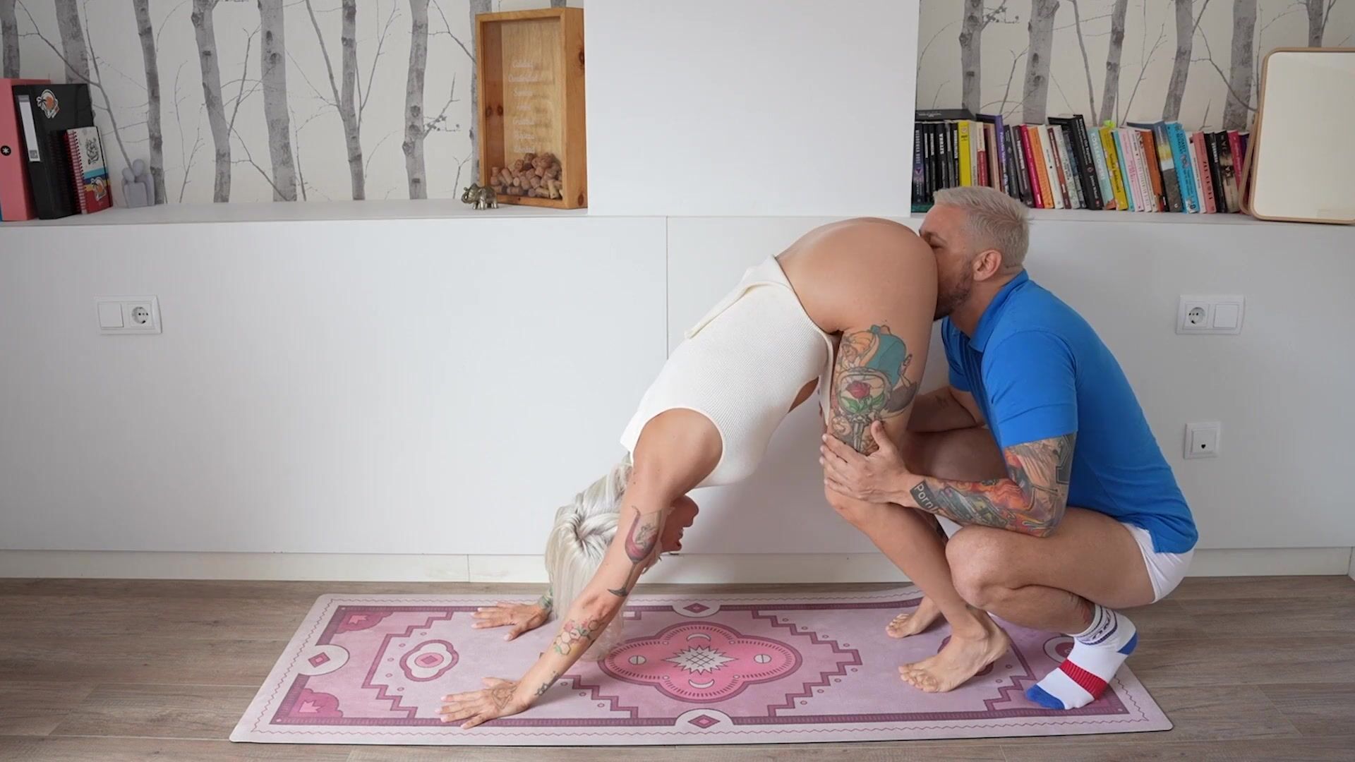 alberto sclavo add naked yoga with mom photo