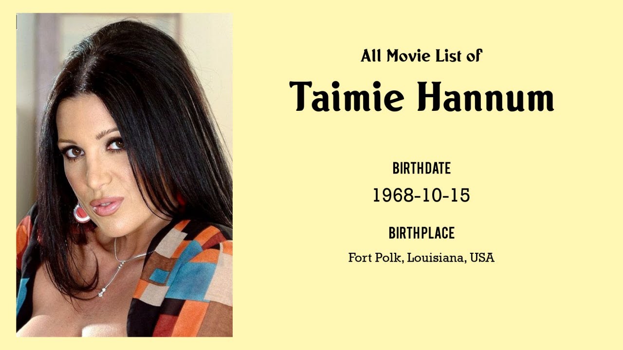 brandon howell recommends taimie hannum pic